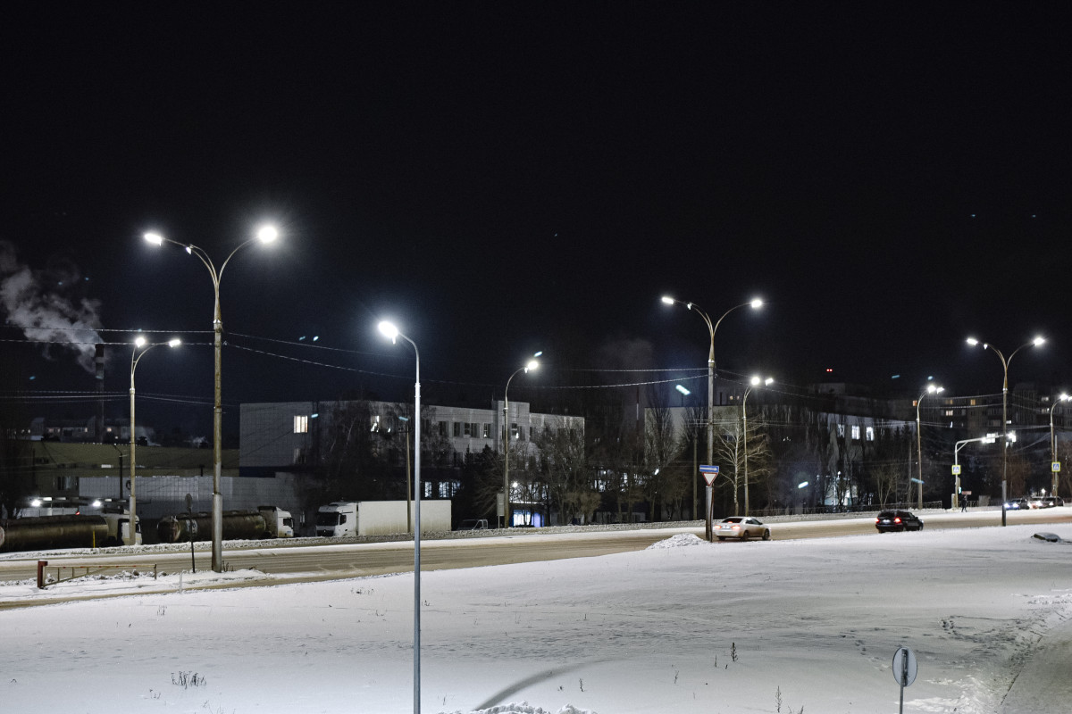 Современное освещение автодорог в г Липецке
