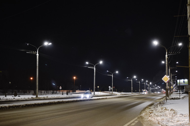 Современное освещение автодорог в г Липецке