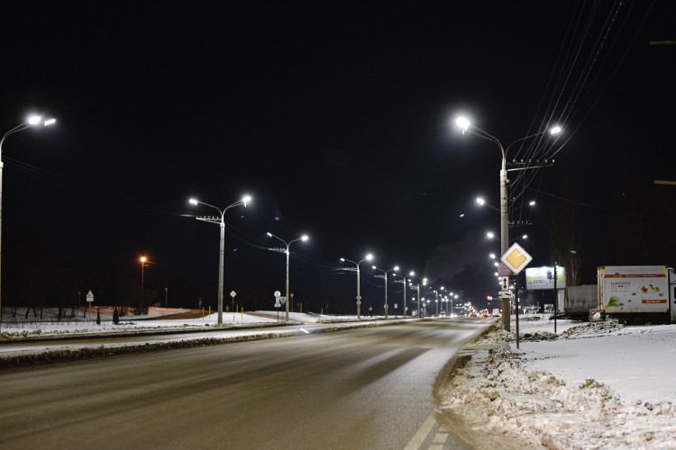 Современное освещение автодорог в г Липецке