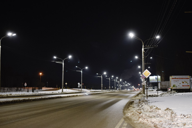Современное освещение автодорог в г Липецке