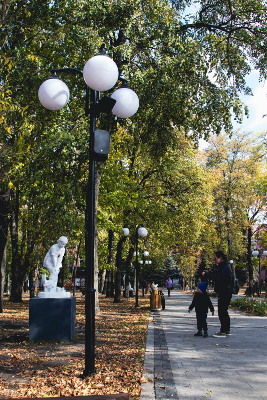Освещение парка Пионеров, Курск