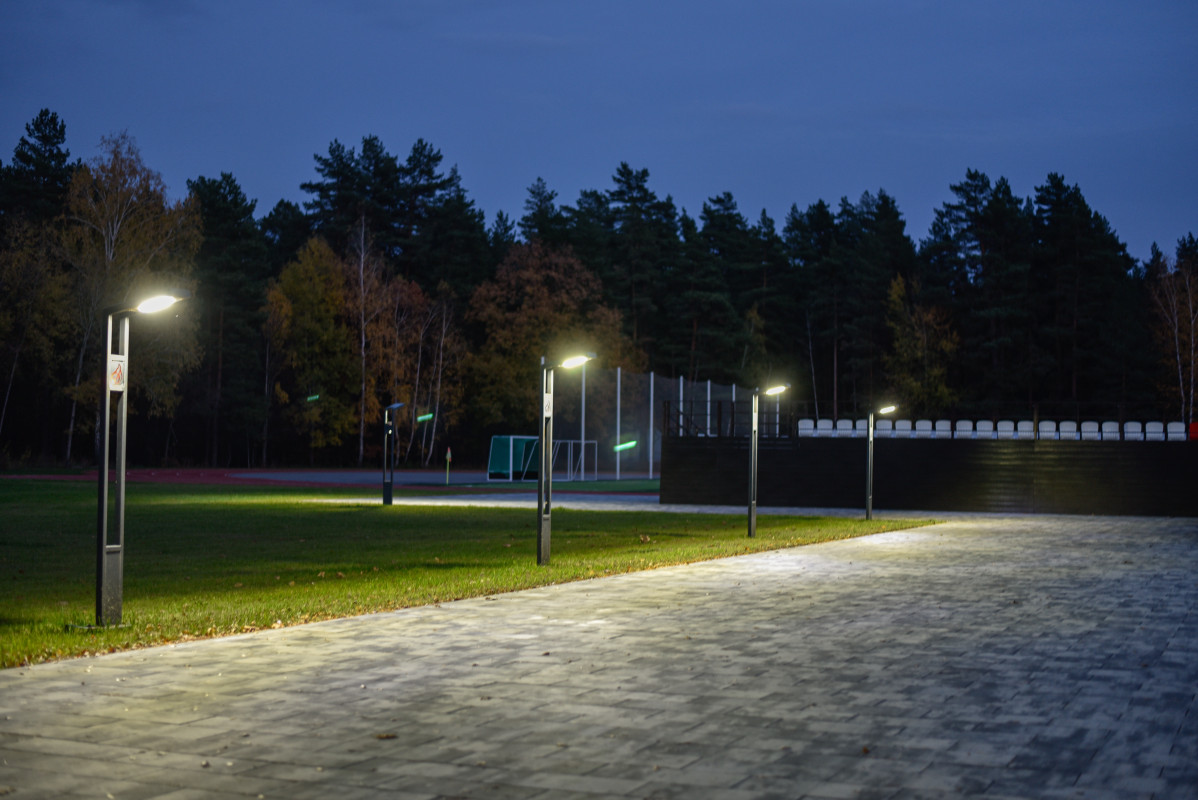 Опоры с логотипом для санаторно-оздоровительного комплекса «Прометей»