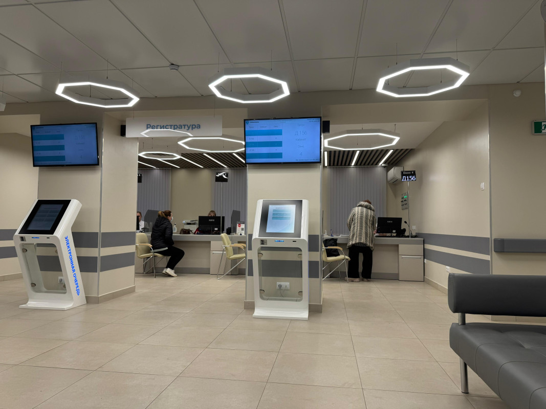 Внутреннее освещение для Поликлиники «Свободный Сокол», Липецк