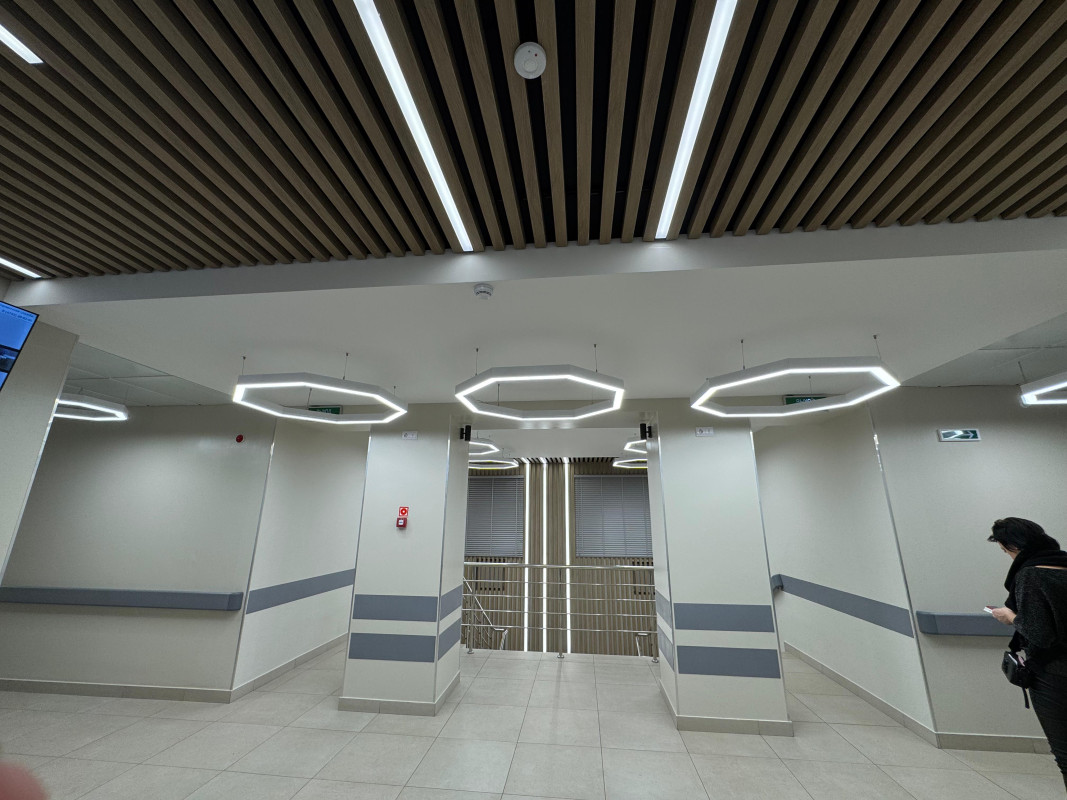 Внутреннее освещение для Поликлиники «Свободный Сокол», Липецк