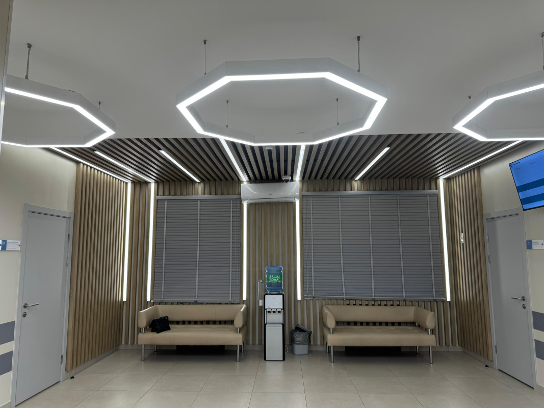 Внутреннее освещение для Поликлиники «Свободный Сокол», Липецк