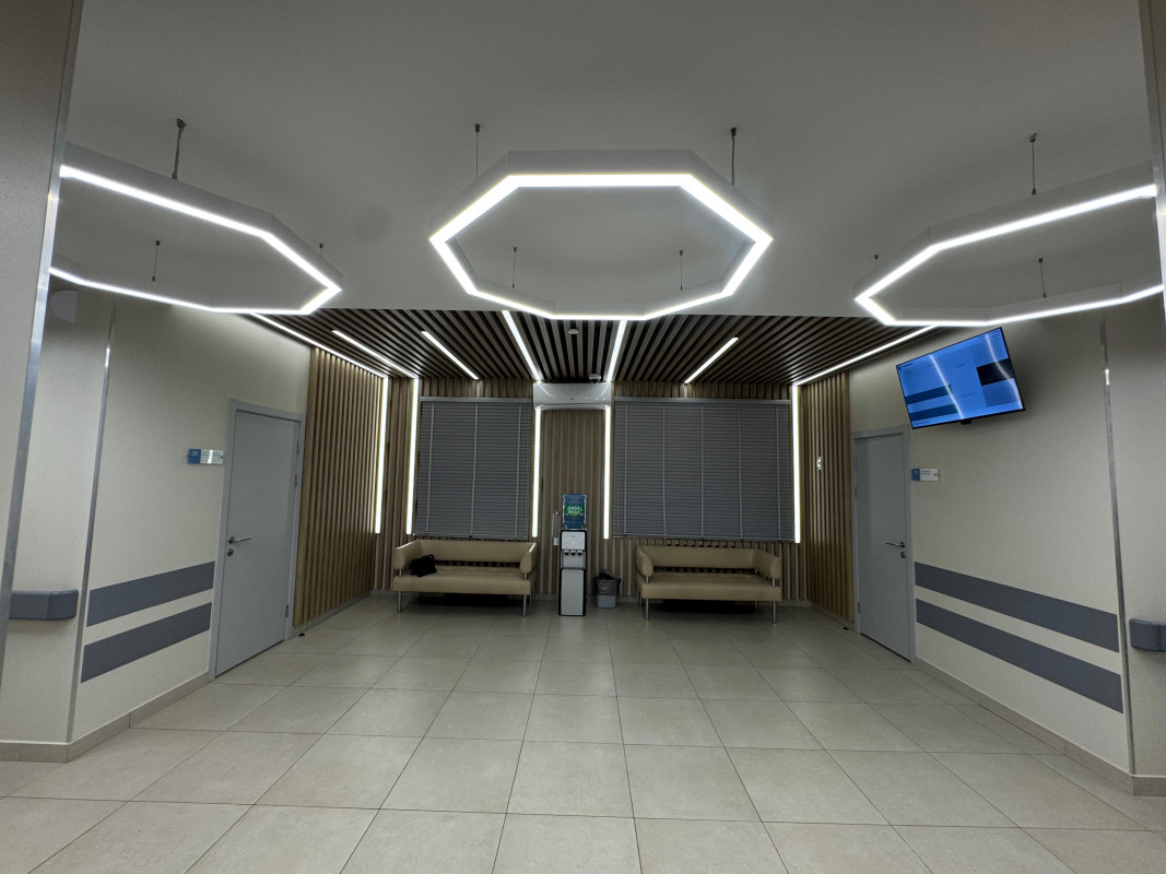 Внутреннее освещение для Поликлиники «Свободный Сокол», Липецк