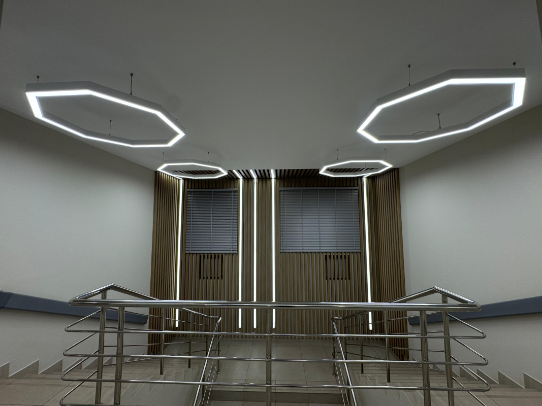 Внутреннее освещение для Поликлиники «Свободный Сокол», Липецк