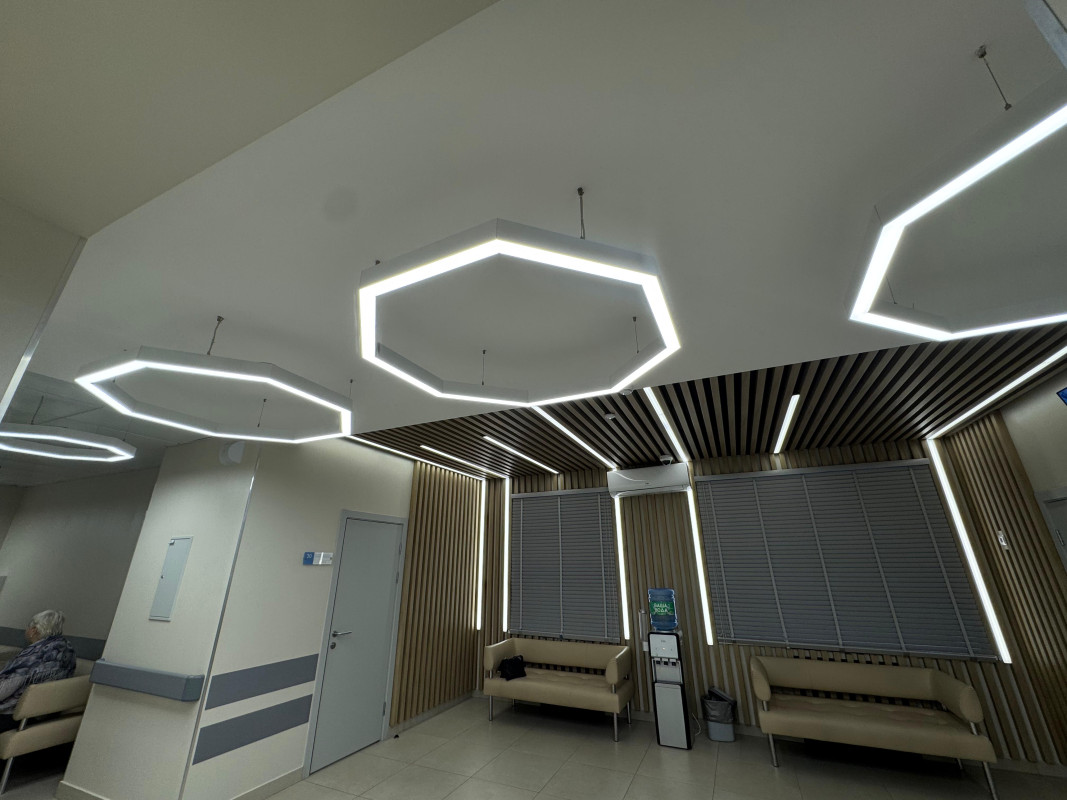 Внутреннее освещение для Поликлиники «Свободный Сокол», Липецк