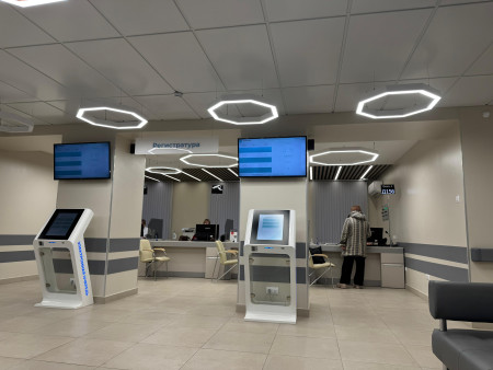 Внутреннее освещение для Поликлиники «Свободный Сокол», Липецк